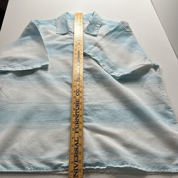 Bob Timberlake Men’s XL Button Down Blue & White Short Sleeve Collared Shirt - Picture 10 of 10